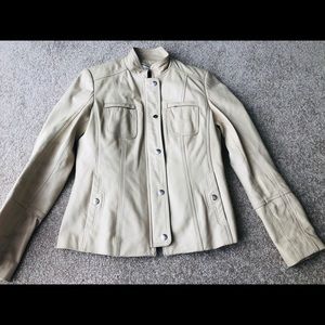 Danier ivory leather jacket